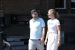 Baarn 11 augustus 2025
Jamie Kames met haar nieuwe vriend Jeffrey Erens (Vieze Jack ) bij eethuys Generaal in Baarn .