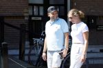 Baarn 11 augustus 2025
Jamie Kames met haar nieuwe vriend Jeffrey Erens (Vieze Jack ) bij eethuys Generaal in Baarn .