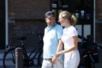 Baarn 11 augustus 2025
Jamie Kames met haar nieuwe vriend Jeffrey Erens (Vieze Jack ) bij eethuys Generaal in Baarn .
