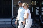 Baarn 11 augustus 2025
Jamie Kames met haar nieuwe vriend Jeffrey Erens (Vieze Jack ) bij eethuys Generaal in Baarn .