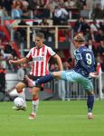 Eindhoven, 21 September 2025
PSV-AJAX, Eindstand 2-2
Kompetitie seizoen 2025-2026
Joey Veerman met Kasper Dolberg