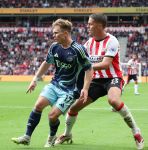 Eindhoven, 21 September 2025
PSV-AJAX, Eindstand 2-2
Kompetitie seizoen 2025-2026
Joey Veerman met Oliver Edvardsen