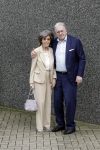 Rotterdam 20 september 2025
Crematie Gerard Cox bij crematorium de Hoeksche Waard. Lee Towers met zijn vrouw Laura