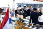 Amsterdam 24 augustus 202
Prins Maurits en Prinses MarilÃ¨ne hebben drie kinderen: Anna (geboren in 2001), Lucas (geboren in 2002), en Felicia (geboren in 2005). Hun volledige achternaam is Van Lippe-Biesterfeld van Vollenhoven . Prins Maurits neemt met zijn gezin de Vlootschouw af tijdens de laatste dag van Sail. Ze varen met de Groene Draeck.