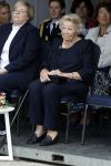 Groesbeek, 12-09-2025 - Hare Koninklijke Hoogheid Prinses Beatrix heropent de gerestaureerde korenmolen De Zuidmolen in Groesbeek. Prinses Beatrix loopt met wandelstok.