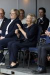 Groesbeek, 12-09-2025 - Hare Koninklijke Hoogheid Prinses Beatrix heropent de gerestaureerde korenmolen De Zuidmolen in Groesbeek. Prinses Beatrix loopt met wandelstok.