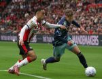 Eindhoven, 21 September 2025
PSV-AJAX, Eindstand 2-2
Kompetitie seizoen 2025-2026
Sergino Dest met Mika Godts