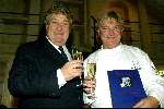 Naarden 28 oktober 2003
Uitreiking boek Paul fagel in het arsenaal
Paul Fagel met Tonny Eyk