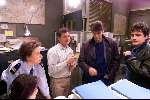 Amsterdam 28 oktober 1999
Opnames van de serie BLAUW BLAUW
Johnny Kraaykamp Jr. Rick Engelkes en regisseur