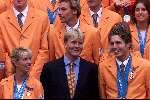 Den Haag 4 oktober 2000
Huldiging van de medaillewinnars  Olympische spelen door Koningin Beatrix en Prins Willem Alexander.
Anky v Grunsven.