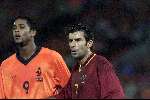 Rotterdam 11 oktober 2000
Nederland - Portugal 0-2
Figo en Patrick kluivert