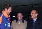 Eindhoven 3 oktober 2000
Huldiging Eindhovense olympische medaillewinnaars
PIETER V D HOOGENBAND met de commissaris van de koningin Frank Houben