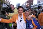 Eindhoven 3 oktober 2000
Huldiging Eindhovense olympische medaillewinnaars
INGE DE BRUIJN met vriend JACCO VERHAEREN