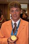 Den Haag 4 oktober 2000
Huldiging van de medaillewinnars  Olympische spelen door Koningin Beatrix en Prins Willem Alexander.
Jeroen Dubbeldam