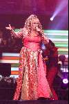 AHOY Rotterdam, 24 oktober 2000
Afscheidsconcert Lee Towers
Karin Bloemen met mooie jurk.