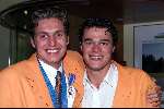 Den Haag 4 oktober 2000
Huldiging van de medaillewinnars  Olympische spelen door Koningin Beatrix en Prins Willem Alexander.
Jacco Verhaeren en Pieter v d Hoogenband
