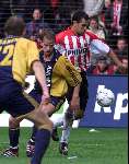 Eindhoven, 29 Oktober 2000
Kompetitie seizoen 2000/20001
PSV-AJAX, eindstand 1-1
Ramzi en Andy v d Meijde