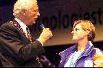 Eindhoven 3 oktober 2000
Huldiging Eindhovense olympische medaillewinnaars
Burgemeester Rein Welschen