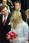 Leeuwarden 10 oktober 2001
Prins Willem Alexander en Maxima bezoeken de provincie Friesland.
Ed Nijpels