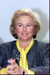 Amsterdam 17 maart 2000, introductie aandelen World Online op de Amsterdamse effectenbeurs.
Nina Brink.