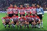 Eindhoven, 24 oktober 2001
5e wedstrijd van PSV in de championsleague tussen PSV-FC Nantes, eindstand 0-0
staande v.l.n.r.: Jan Vennegoor of Hesselink, Ernest Faber, Kevin Hofland, Theo Lucius, Andre Ooijer,Patrick Lodewijks
Gehurkt: Dennis Rommedahl, Kezman, Johann Vogel, Wilfred Bouma en Jan Heintze