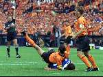 Rotterdam, 25 juni 2000   Euro 2000
Europees Kampioenschap voetbal 2000
Nederland-Yougoslavie
Phillip cocu en Frank de Boer