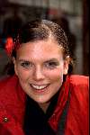 AMSTERDAM 11 OKTOBER 2001
Diner voor War Child in restaurant de Ondeugd.
Tamara Brinkman  op de fiets