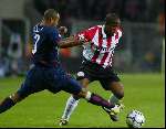 Eindhoven, 25 september 2002
PSV- Asenal FC , tweede wedstrijd in de championsleague
Eindstand 0-3
Ashley Cole met Leandro