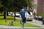 Amsterdam 5 oktober 2002
Bryan Roy met hond