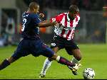 Eindhoven, 25 september 2002
PSV- Asenal FC , tweede wedstrijd in de championsleague
Eindstand 0-4
Leandro contra Ashley Cole