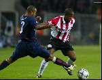 Eindhoven, 25 september 2002
PSV- Asenal FC , tweede wedstrijd in de championsleague
Eindstand 0-4
Ashley Cole met Leandro