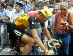 1983 Gerrie Kneteman tijdens de tour de France
