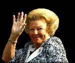 Amsterdam 3 oktober 2003
Koningin Beatrix bij paleis op de dam