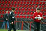Eindhoven 29 oktober 2002
Laatste training psv voor champions L. tegen auxere
Ronald waterreus en Joop Hiele