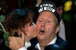 Rotterdam 16 oktober 2004
Premiere Film van ome Willem in Luxor theater.
Bianca Balkenende met Edwin Rutten kussend