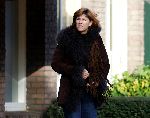 Amsterdam 21 oktober 2004
Chazia Mourali met persoonlijke beveiliging na bedreiging