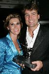 Amsterdam 21 oktober 2004
Uitreiking van de televizierring in HMH.
Reinout Oerlemans met Danielle Overgaag
