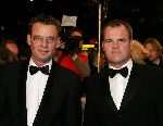 Amsterdam 21 oktober 2004
Uitreiking van de televizierring in HMH.
Gert Jaap Schoppink met een vriend
