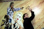 Rotterdam 14 oktober 2004
Marco Borsato muurtekening in de kuip