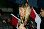 Amsterdam 18 oktober 2004
Prinses Maxima bij Continental Sports in Amsterdam. 
Maxima onder paraplu