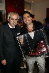 Amsterda  15  oktober 2004
Opening Bottecelli schoenen in Amsterdam.
Rodrigo Otazu met eigenaar
