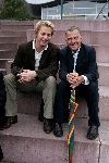 Den Haag 4 oktober 2004
Presentatie  van het plaatsen van het circustheater in Madurodam. Tony Neef en Willem Nijholt