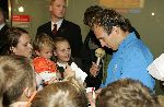 Amsterdam 9 oktober 2005
Aankomst Nederlands elftal op schiphol na kwalificatie WK
Arjen Robben