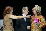 Amsterdam 2 oktober 2005
Presentatie cd Wim Sonneveld in nieuwe de la mar theater.
Friso Wiegersma met Karin Bloemen en Cilly dartell