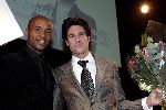 Amsterdam 10 oktober 2005
Esquire best geklede m an van 2005 verkiezing.
Daniel Boissevain met Humberto Tan