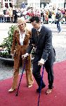 Naaren 22 oktober 2005
Huwelijk van Prins Floris en Prinses Aimee in kerk Naarden.
Richard Krajicek op krukken met Daphne Deckers