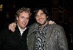 Amsterdam 2 oktober 2005
Opnames cd hoes Xander de Buisonje bij hotel l Europe. Xander met Edwin Smulders