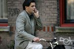 Amsterdam 3 oktober 2005
Edwin de Roy v Zuydewijn op fiets op pc hooftstraat