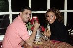 Amsterdam 18 oktober 2005
Glennis Grace met nieuwe vriend Moos bij restaurant Sama Sebo.
Glennis is hier 2 maanden zwanger