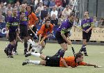 Eindhoven, 9 Oktober 2005
De eerste wedstrijd in de hoofdklasse tussen promovendus HC Eindhoven en landskampioen Oranje Zwart, eindstand 1-3 voor de landskampioen.